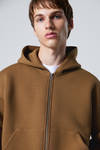 Brown - Simon Scuba Zip Hoodie - 1