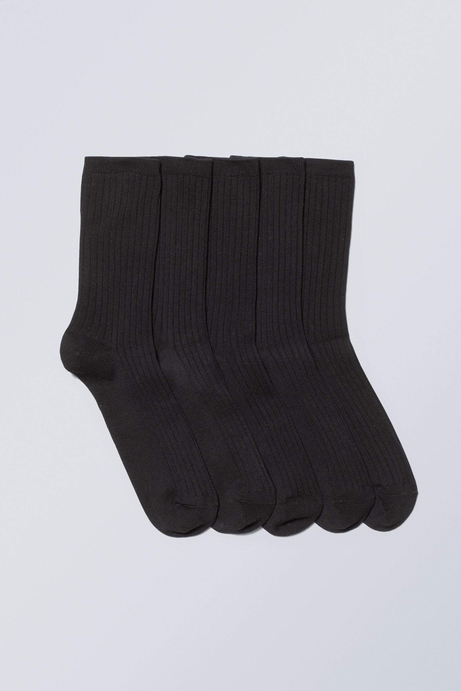 #000000 - 5pack Rib Socks