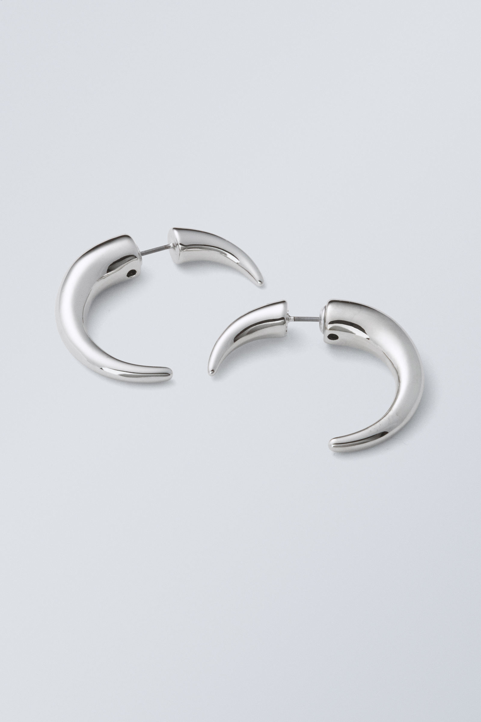 #C0C0C0 - Spike Stud Earrings