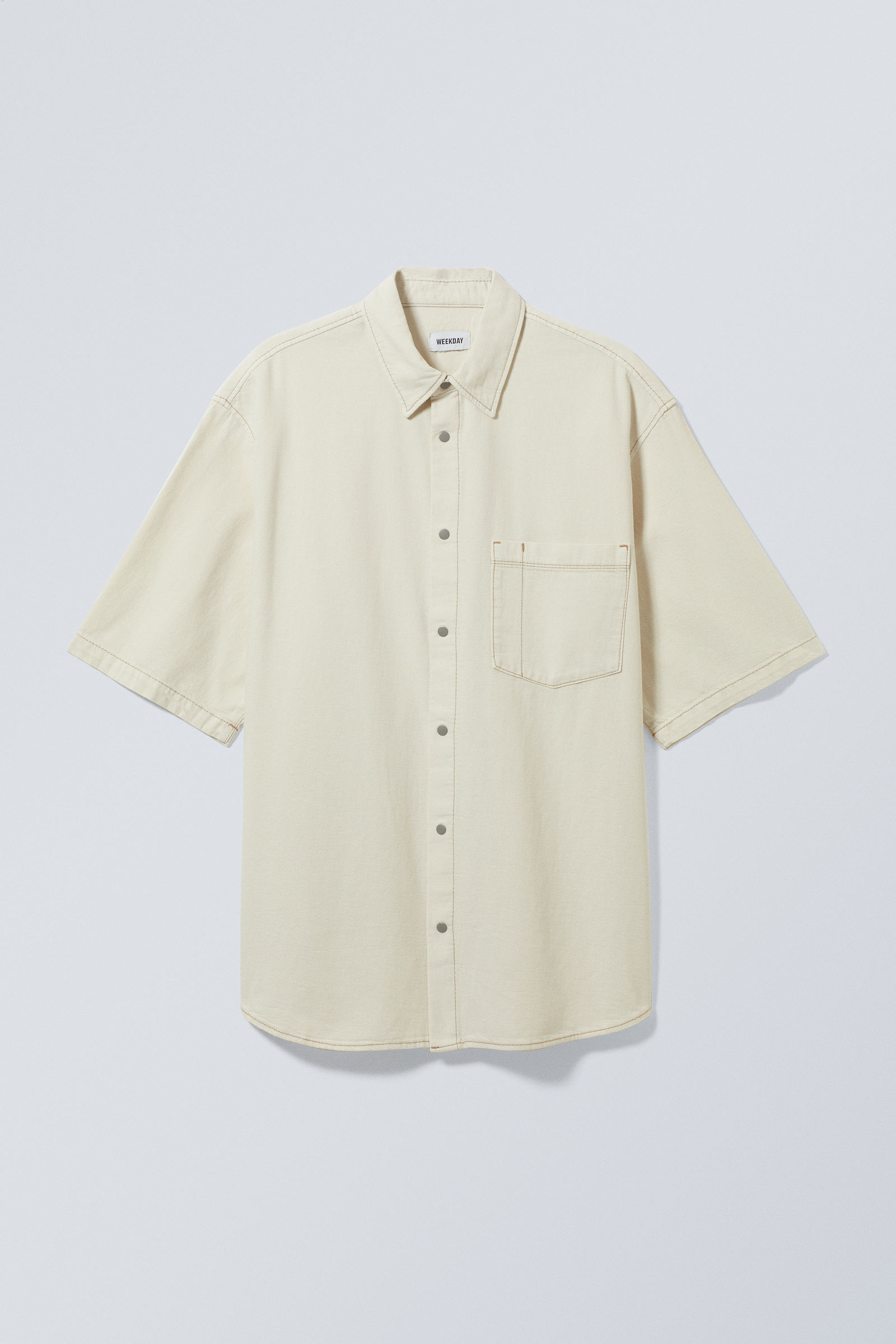 #D6D6D2 - Griffith Denim Oversized Shirt - 1