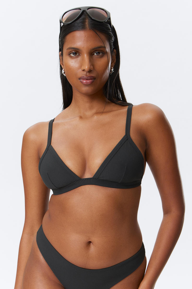 Weekday Ribbed V-neck Bikini Top