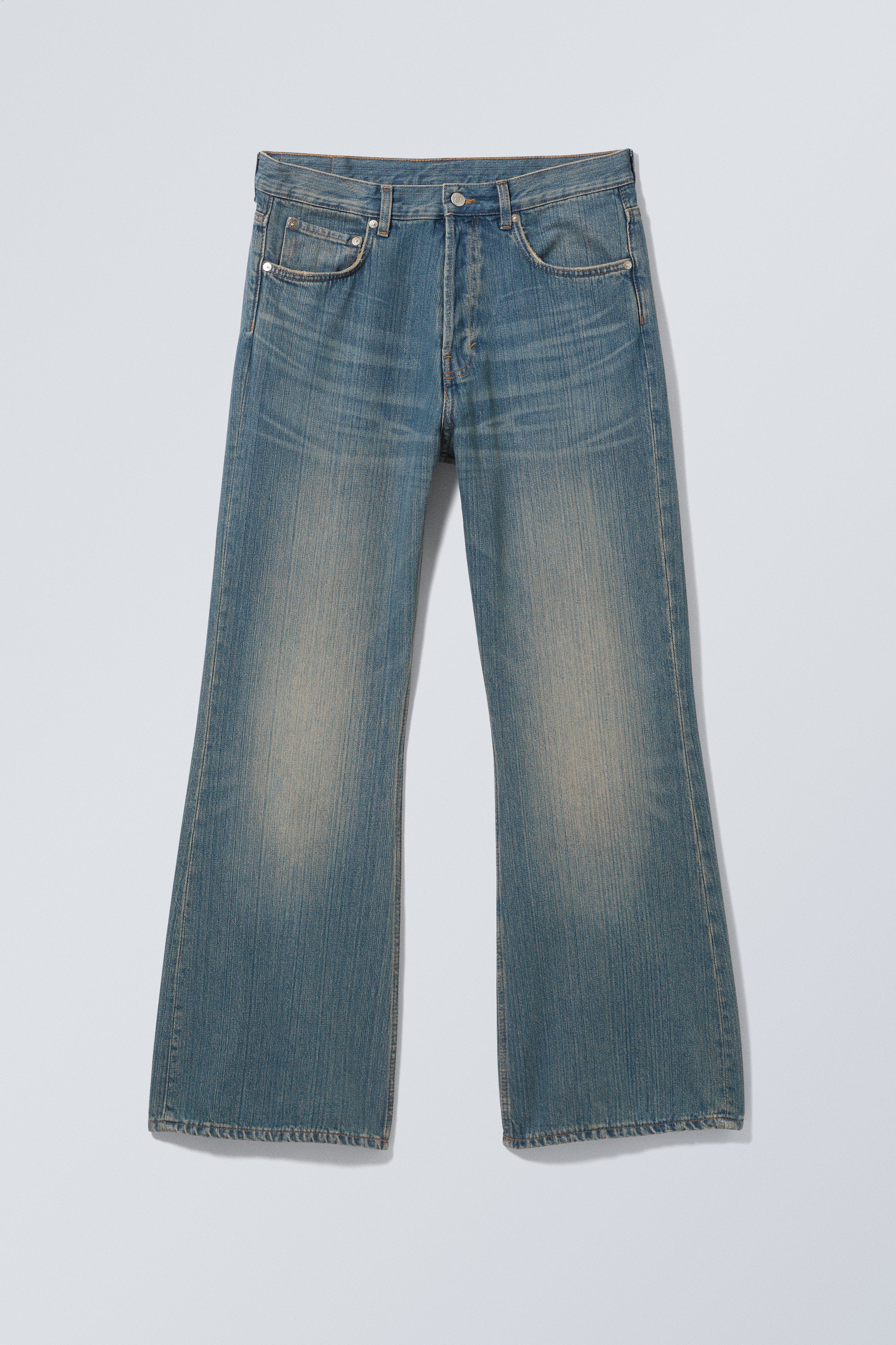 time loose bootcut jeans - Treasure Blue | Weekday DK