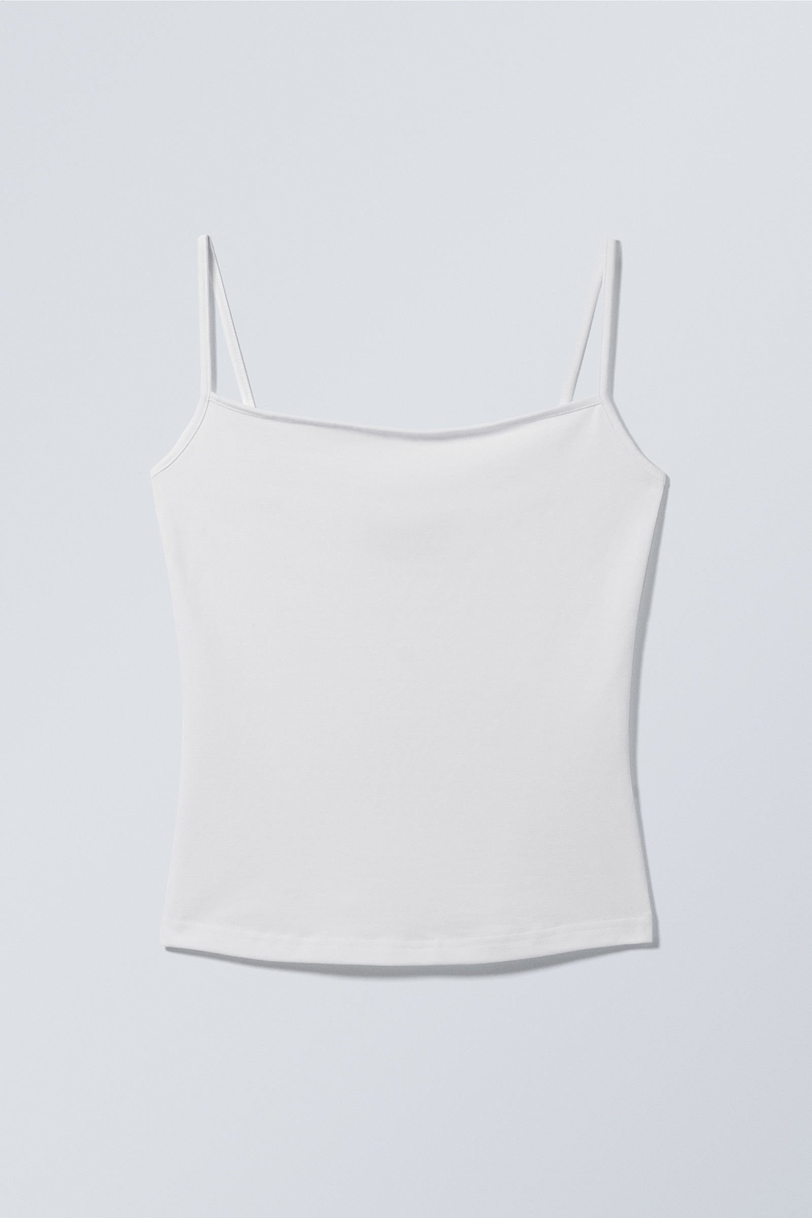 slim fitted cotton singlet - White | Weekday GB