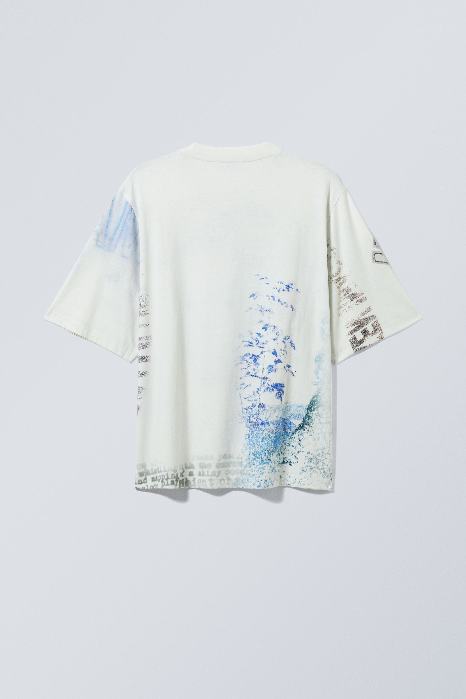 #FFFFFF - Loose Fit Printed Tshirt - 2
