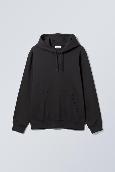 standard midweight hoodie - Black | Weekday DK