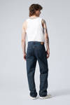 Sapphire Blue - Dark Blue - Galaxy Loose Straight Leg Jeans - 5