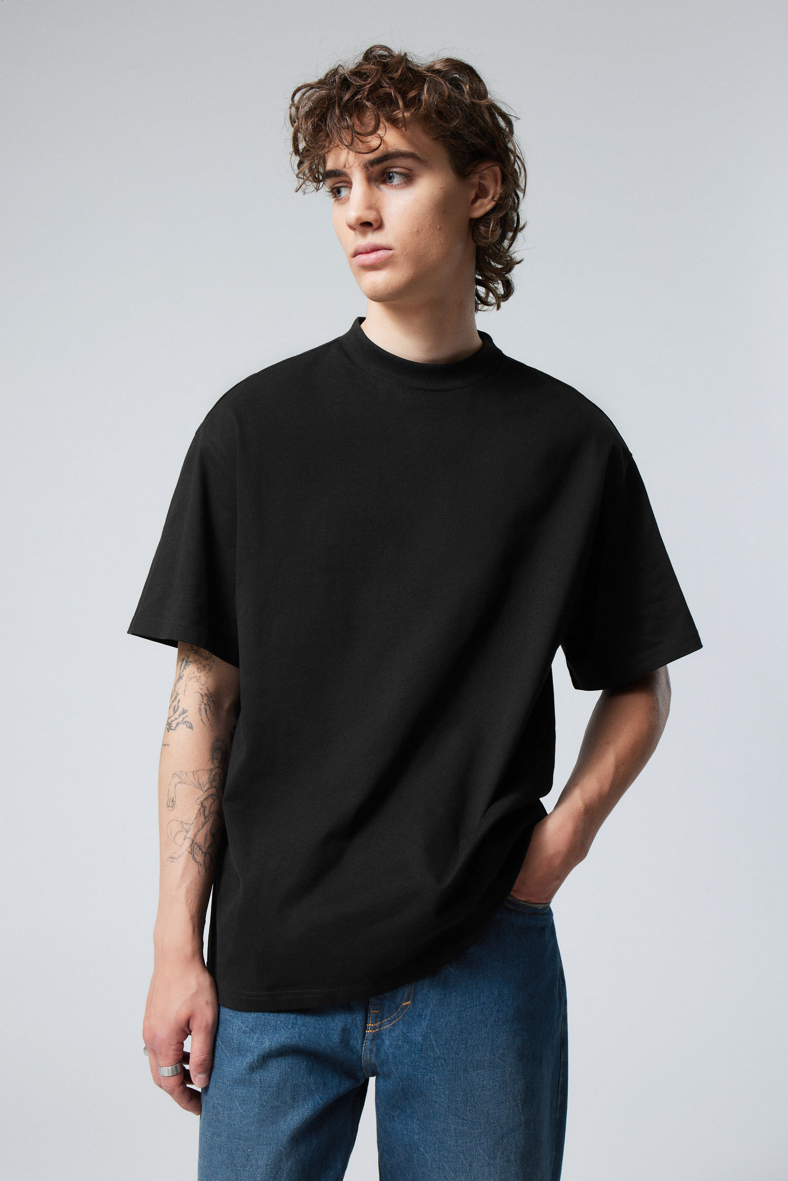 great heavyweight t-shirt - Black | Weekday WW