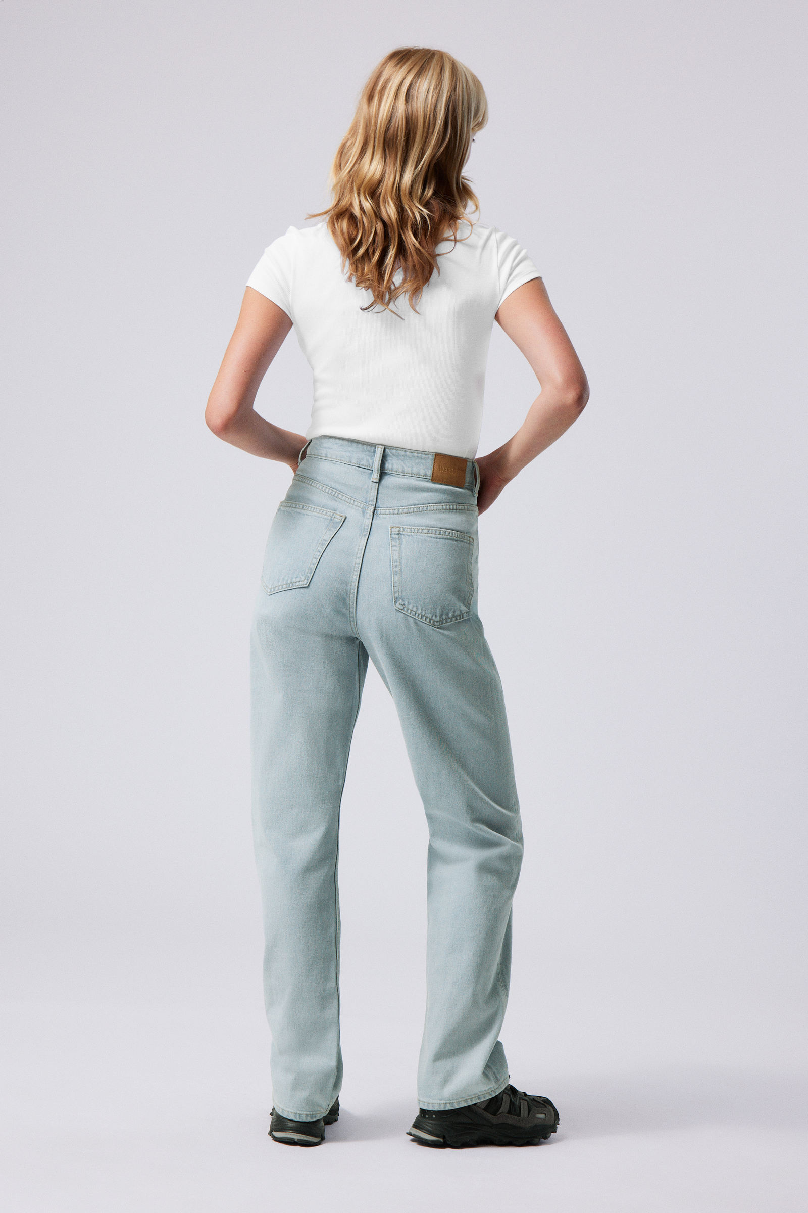 Opulent Blue - Light Blue - Rowe Super High Waisted Regular Straight Leg Jeans - 3