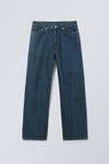 Sapphire Blue - Dark Blue - Galaxy Loose Straight Leg Jeans - 4