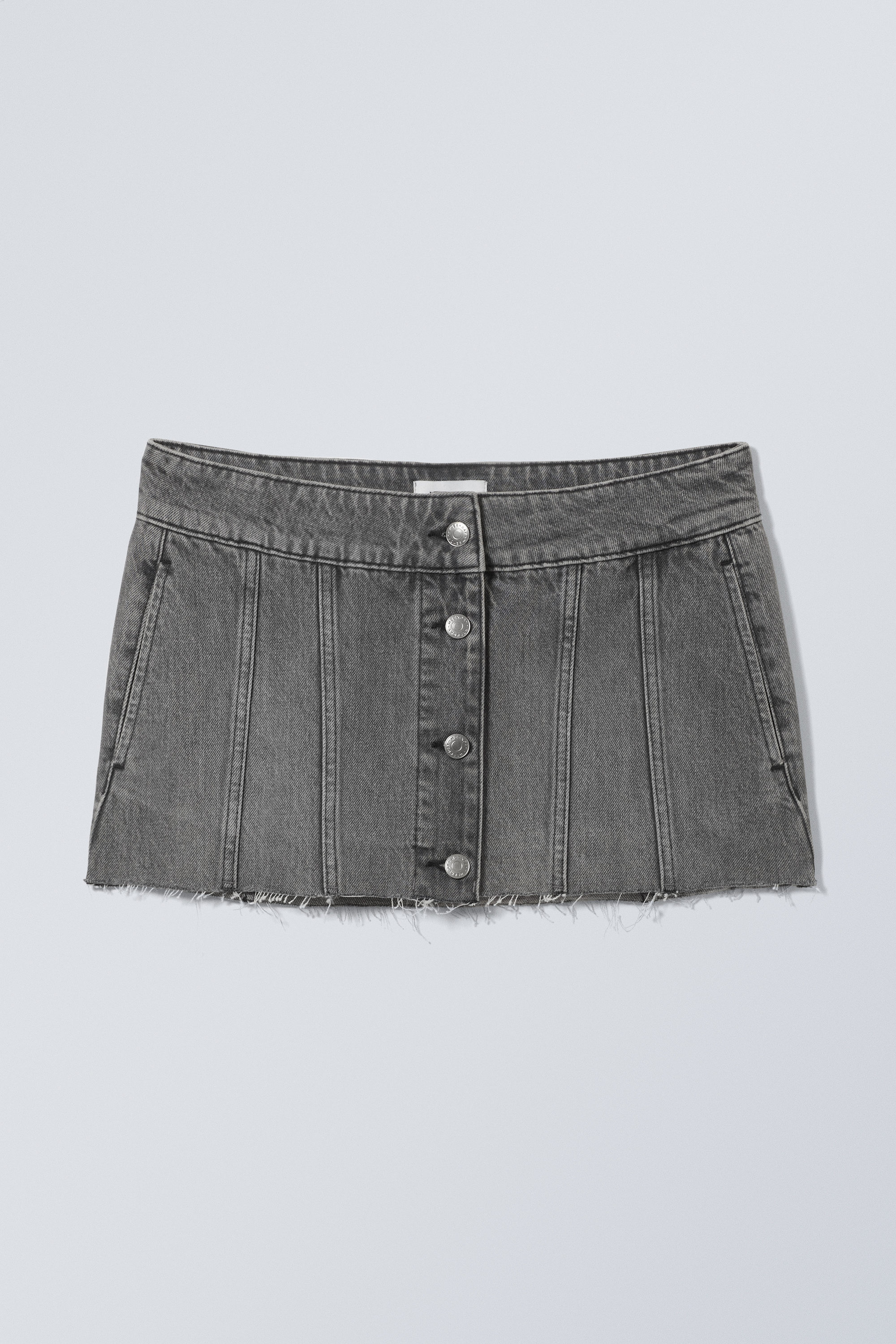 Black frayed jean skirt best sale