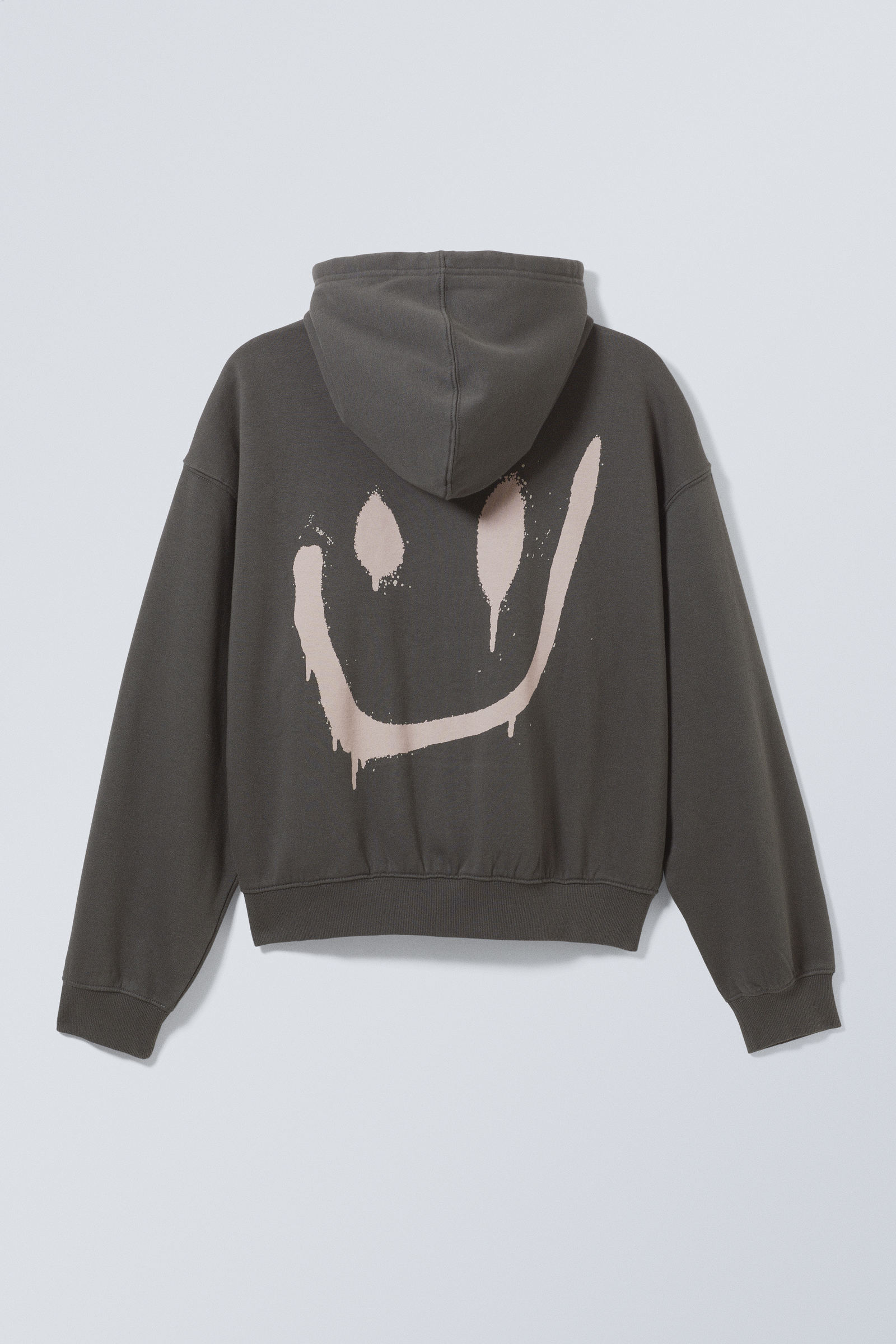 Drippy Smiling Face - Boxy Graphic Zip Hoodie - 4
