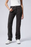 Black Lux - Black - Pin Mid Rise Regular Straight Leg Jeans - 3