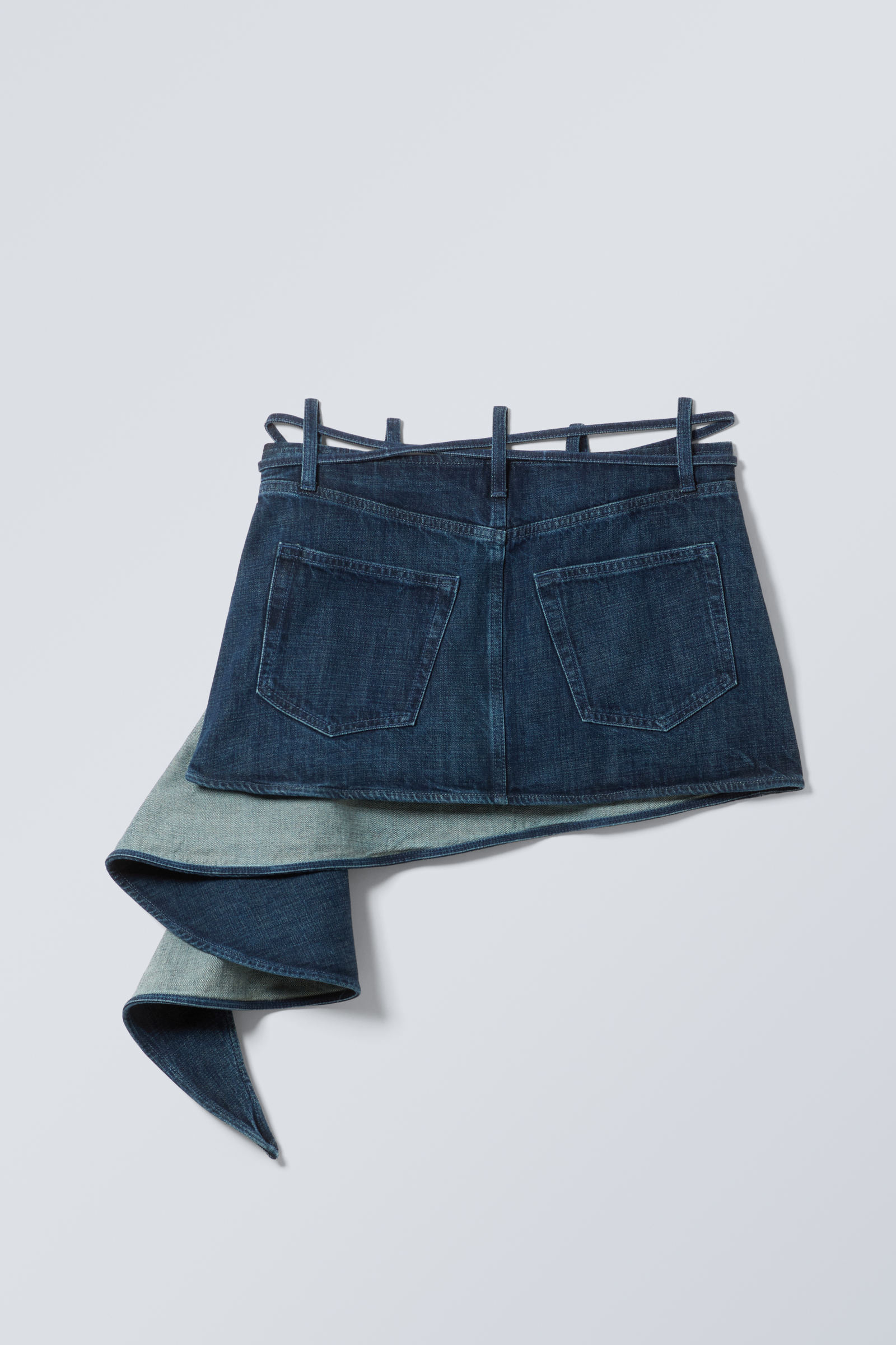 Denim wrap skirt quality hotsell