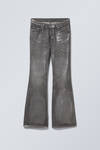 Metal Grey - Nova Foil Low Slim Bootcut Jeans - 2