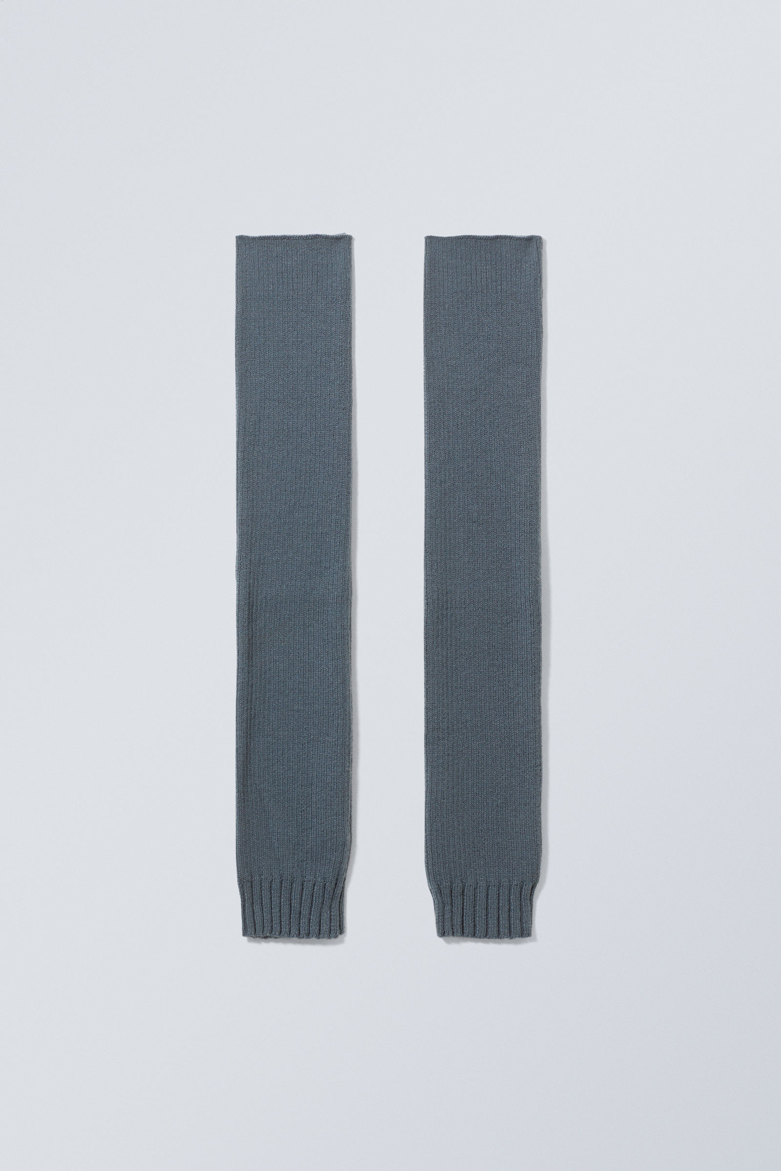 #0000FF - Rib Knit Leg Warmers - 1