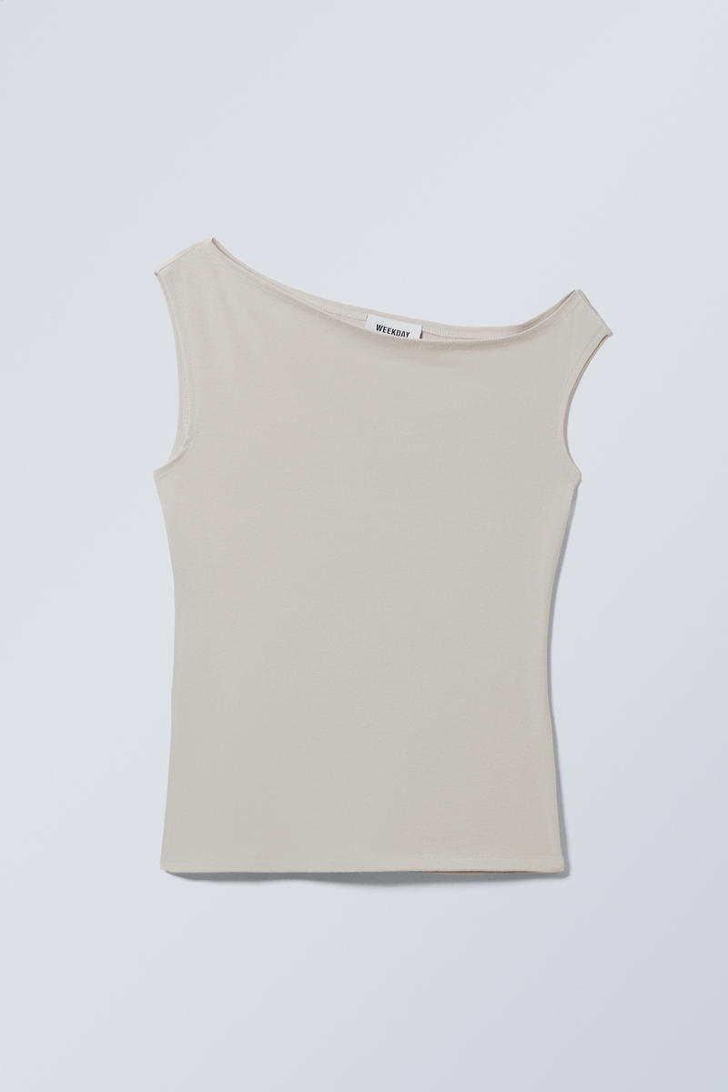 fitted asymmetric top - Light Dusty Mole | Weekday GB