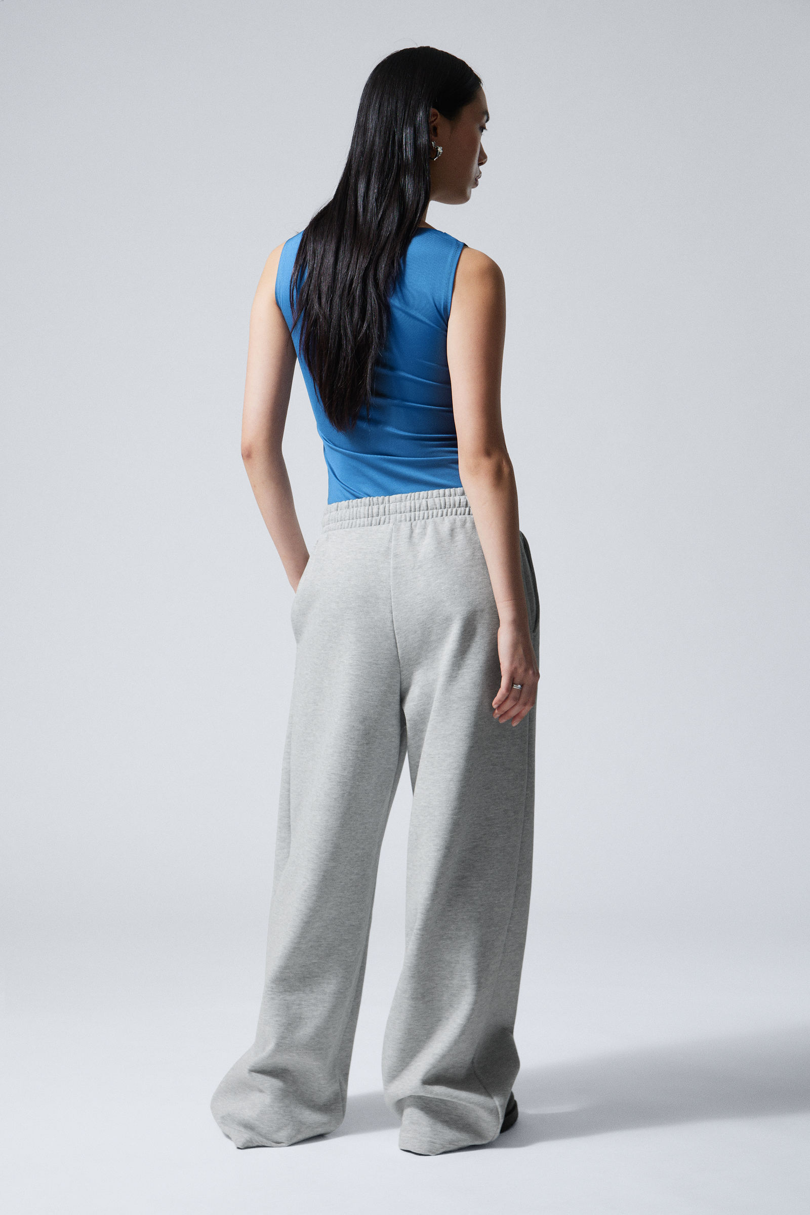 Grey Melange - Loose Long Heavyweight Sweatpants - 3