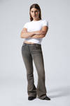 Blue Clay - Grey - Flame Low Rise Slim Flared Leg Jeans - 0