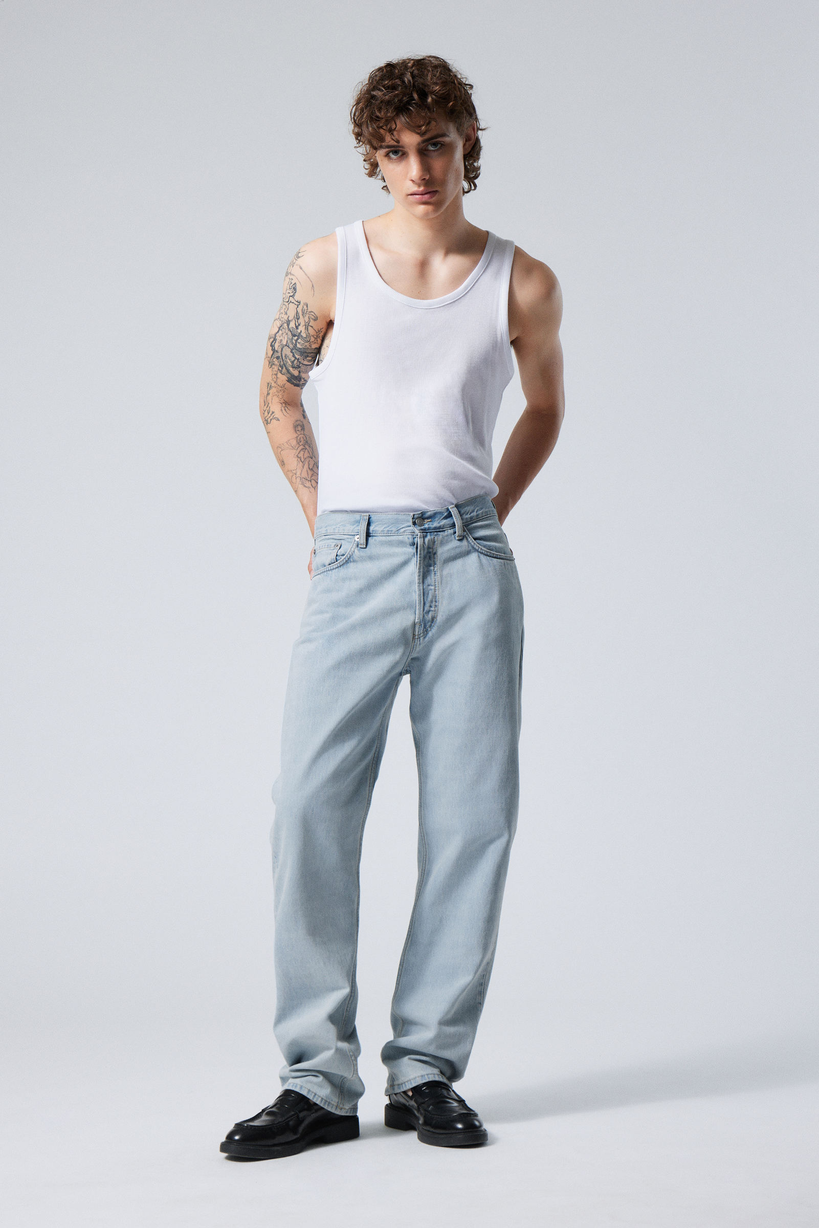 Opulent Blue - Light Blue - Space Relaxed Straight Leg Jeans - 0