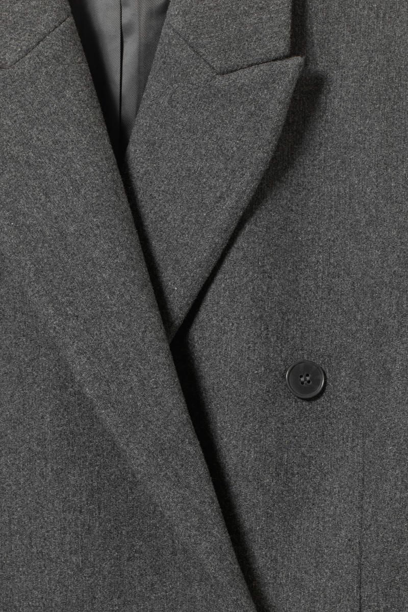 alex oversized wool blend coat - Dark Grey | Weekday EU