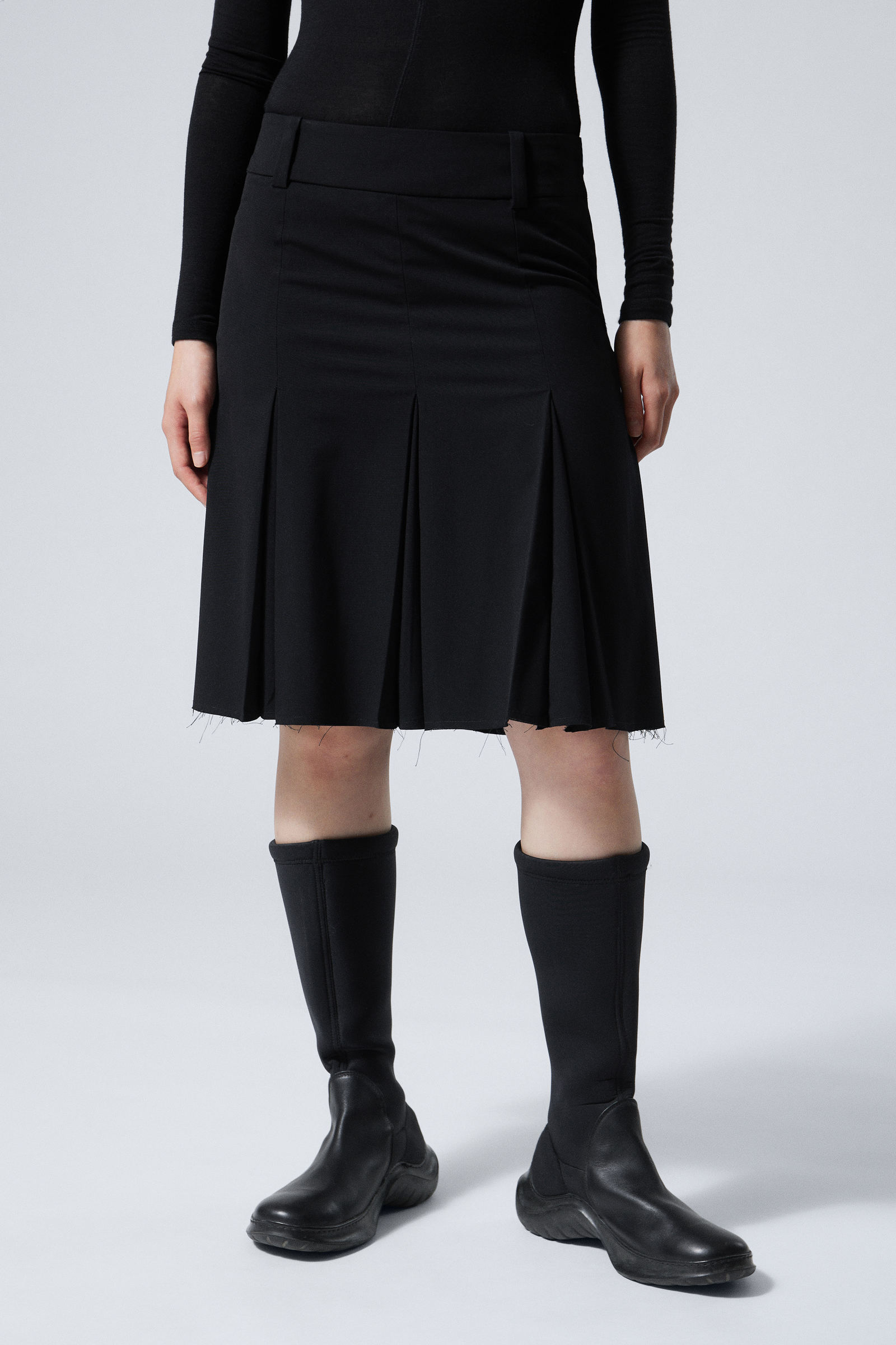 pleated midi skirt Black Weekday WW