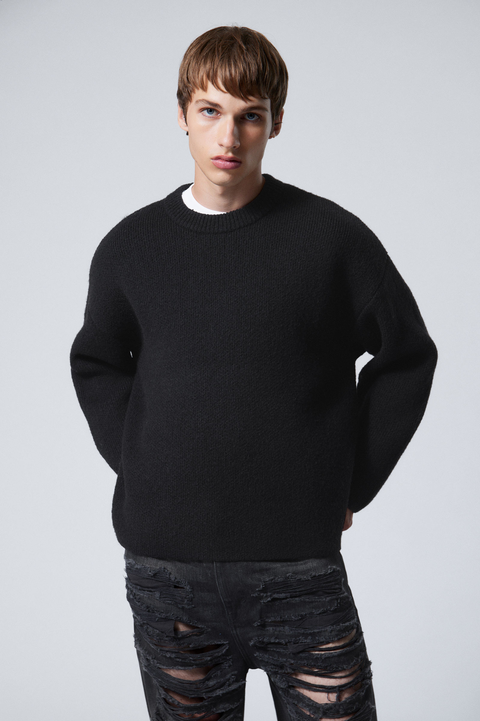 Teo Oversized Wool Blend Knit Sweater