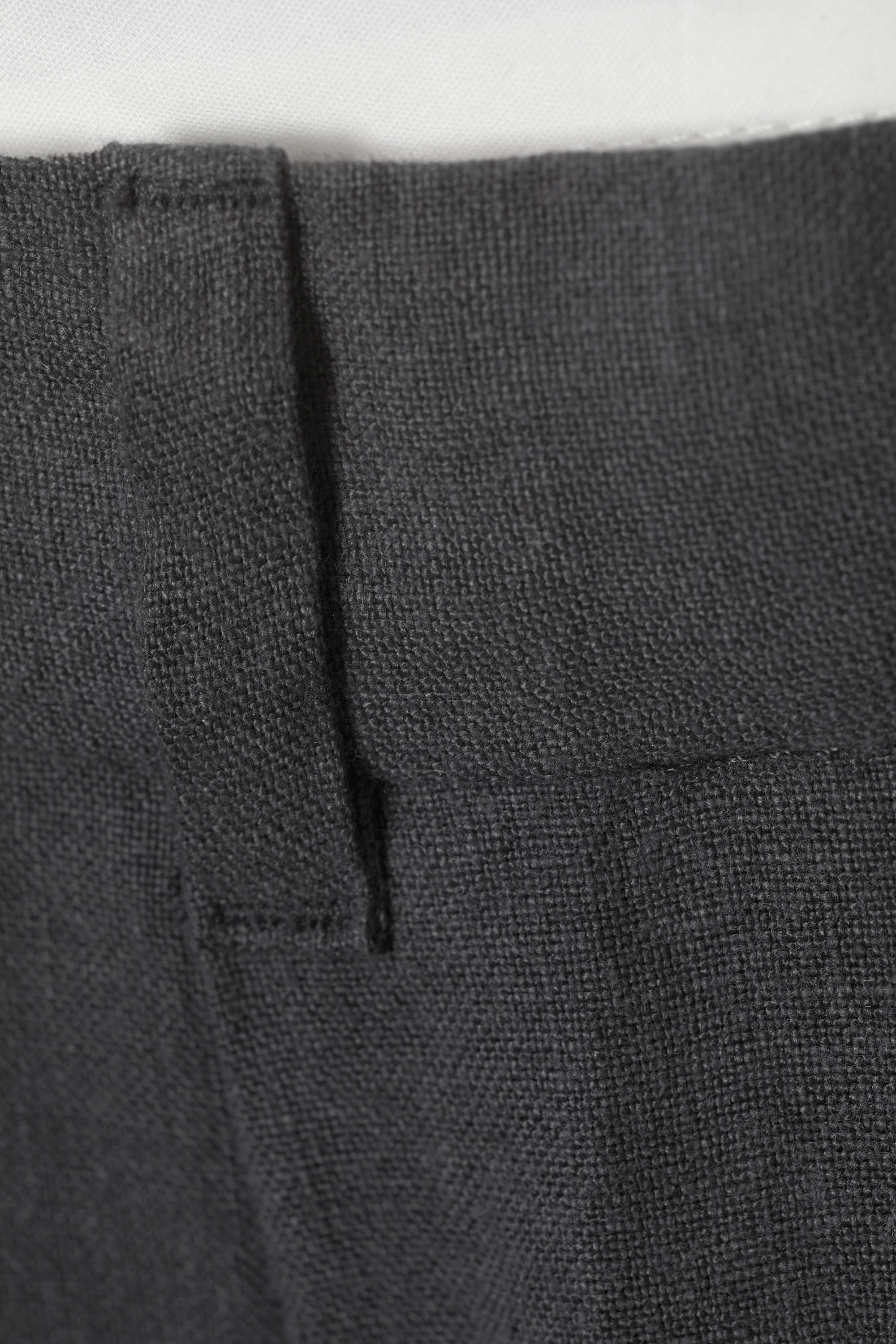 uno loose linen suit trouser - Dark Grey | Weekday WW