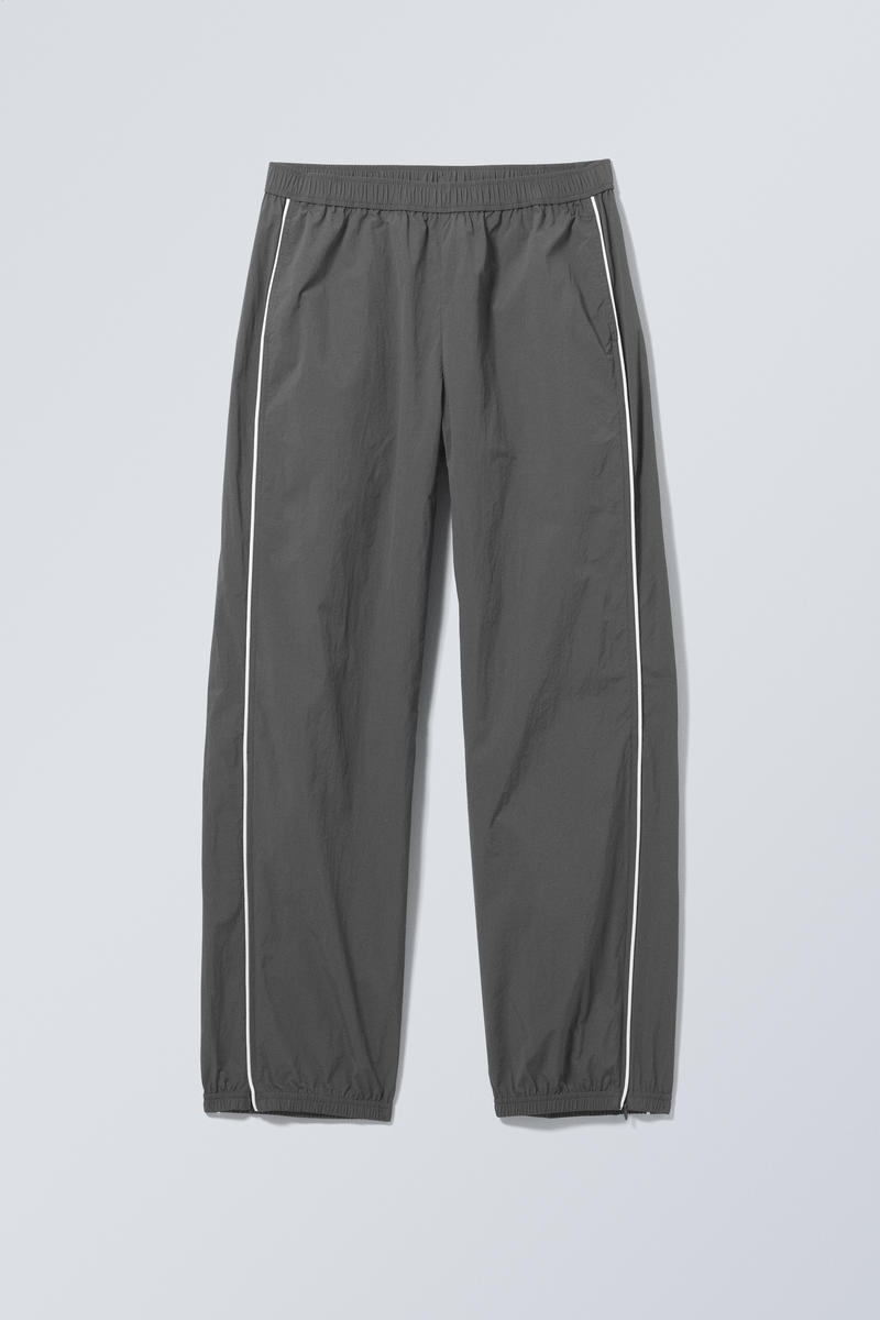 Dark Grey Knee Quilted Fleece TrackPant