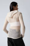 Light Grey - Terri Wool Blend Sheer Knit Hoodie - 2