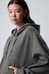 Dark Grey - Boxy Heavyweight Zip Hoodie - 1