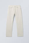 Chalk White - Space Relaxed Straight Jeans - 4