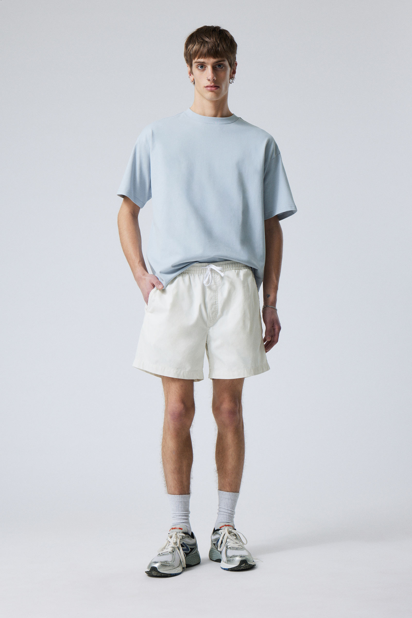 regular oxford shorts - Dusty White | Weekday GB