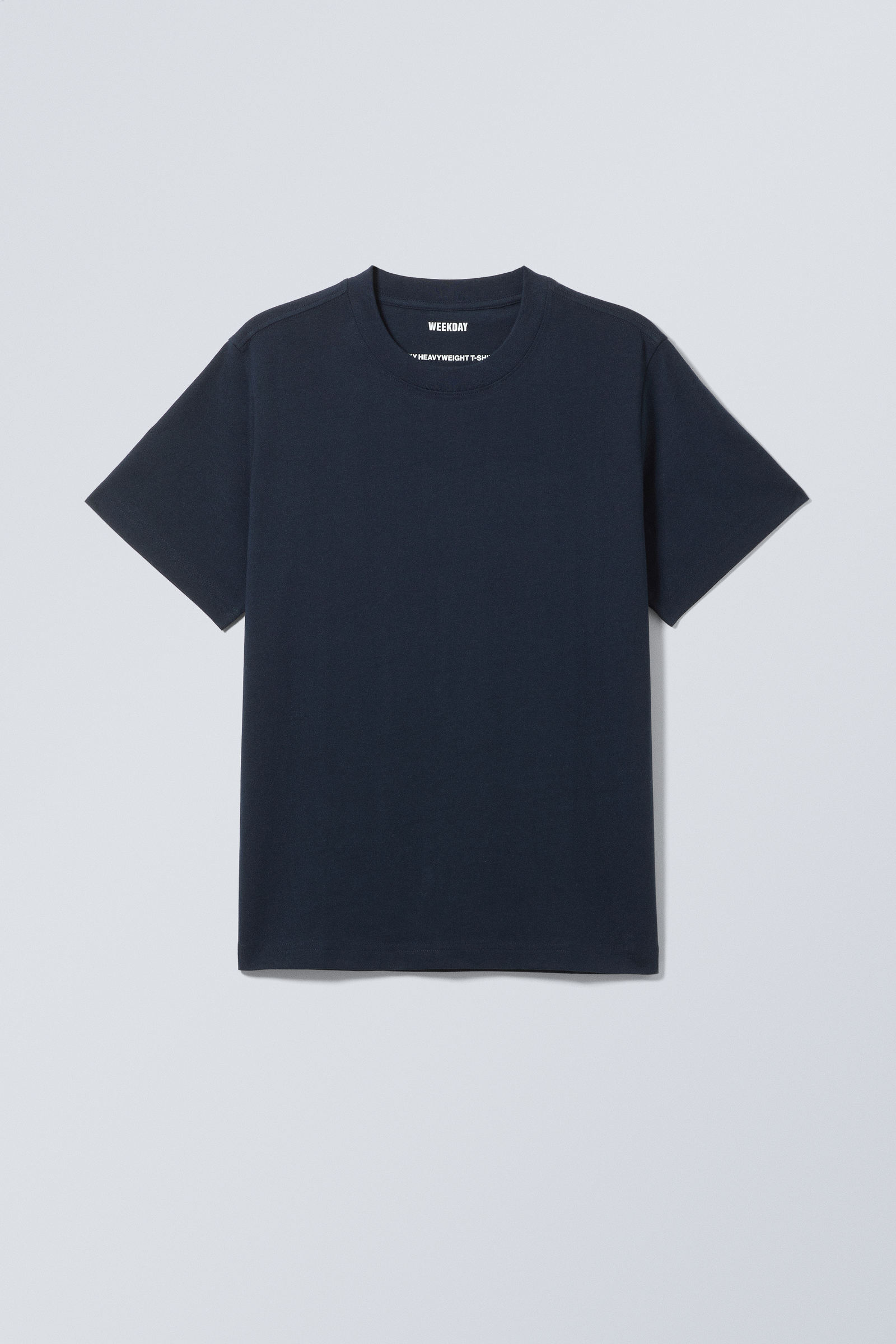 Dark Blue - Short Boxy Heavyweight T-shirt - 2