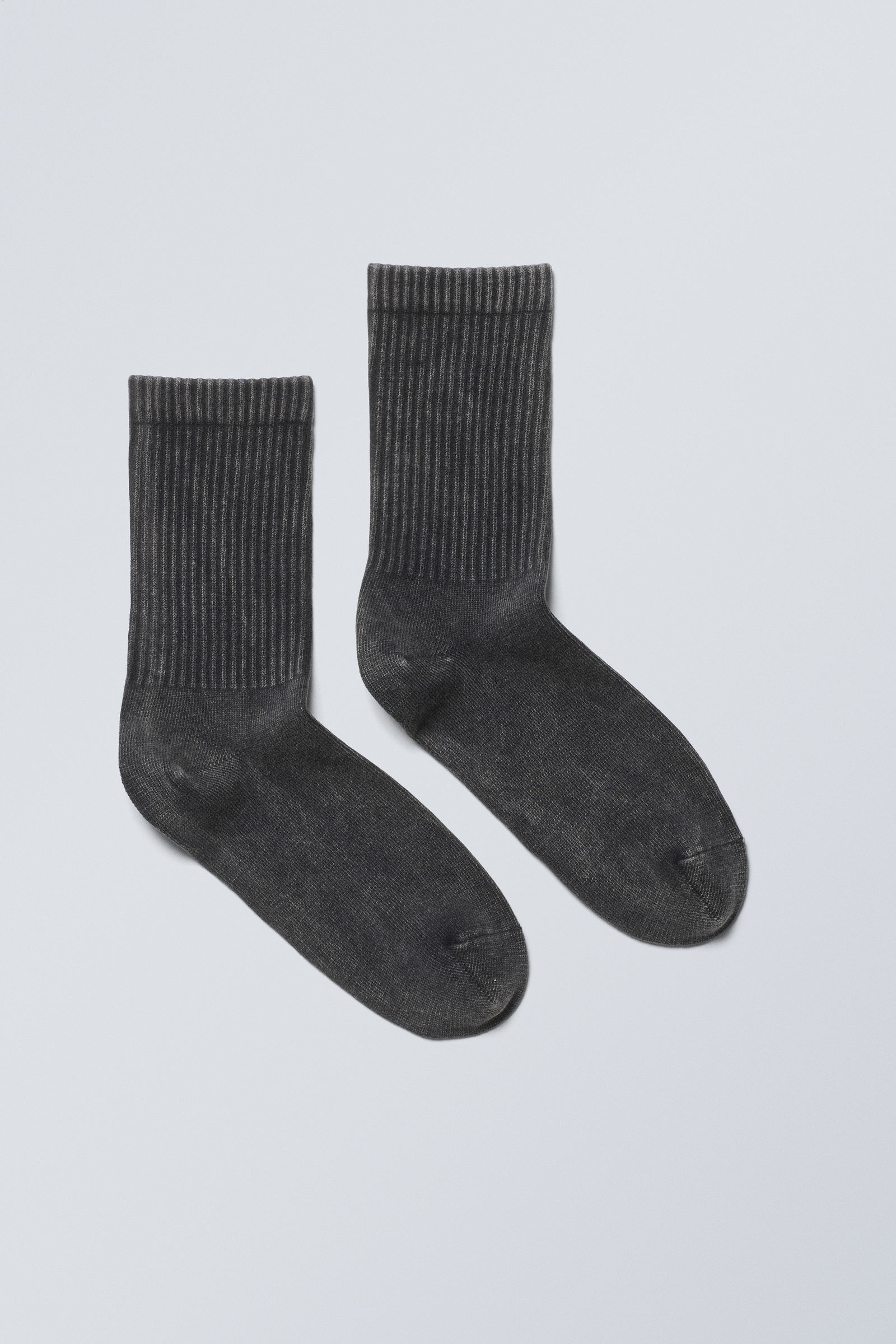 #000000 - Washed Print Sport Socks
