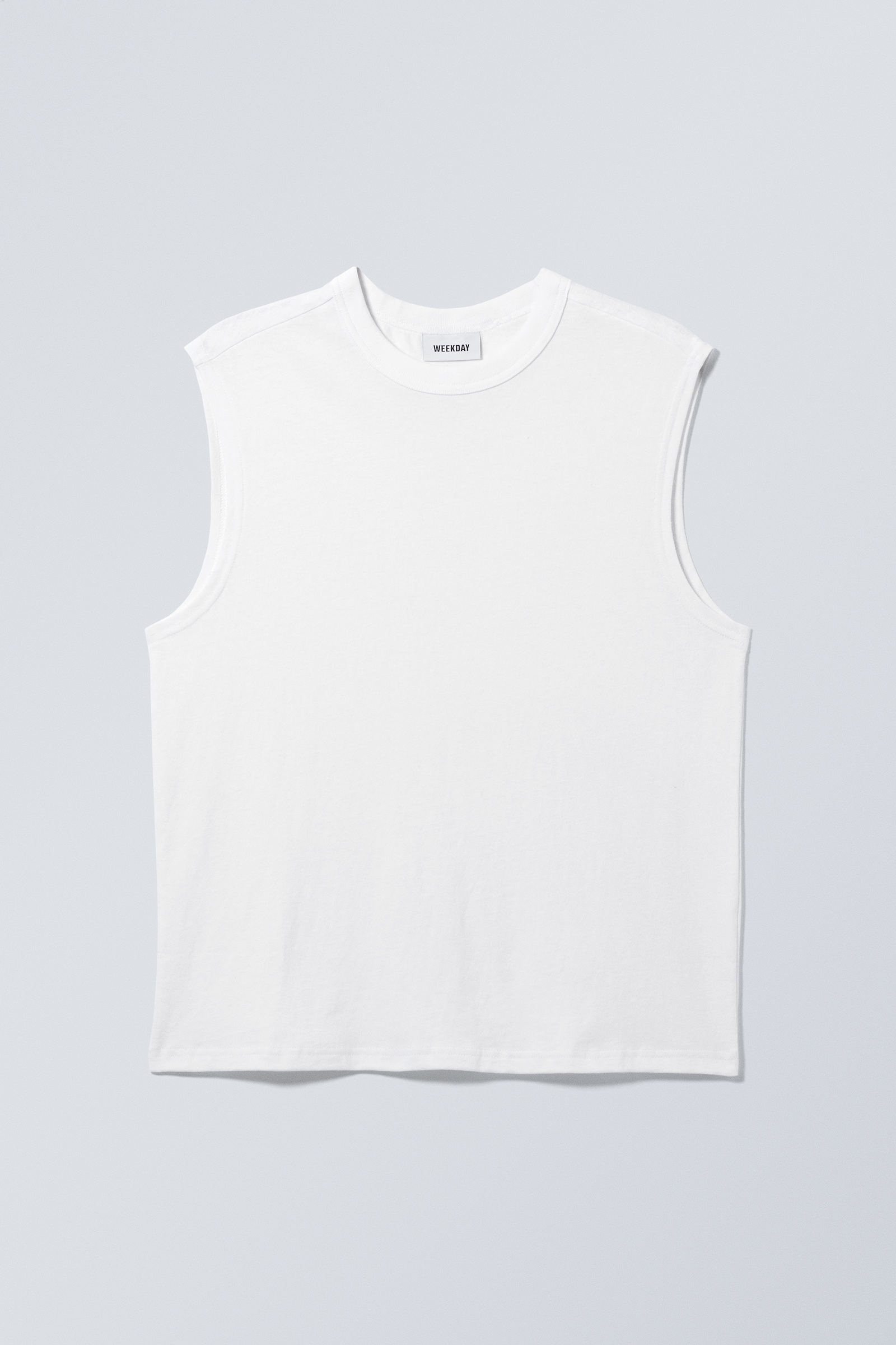 White - Boxy Washed Tank Top - 1