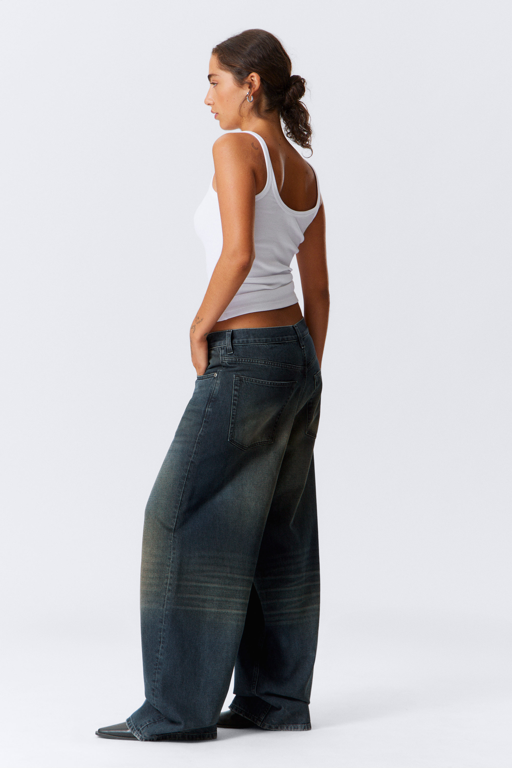 na.e ナエWide Loose Jeans Deep Blue M_long Wide Loose Jeans _Deep Blue | Na.e