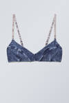Bleach Washed Blue - Miley Washed Cotton Bra - 0