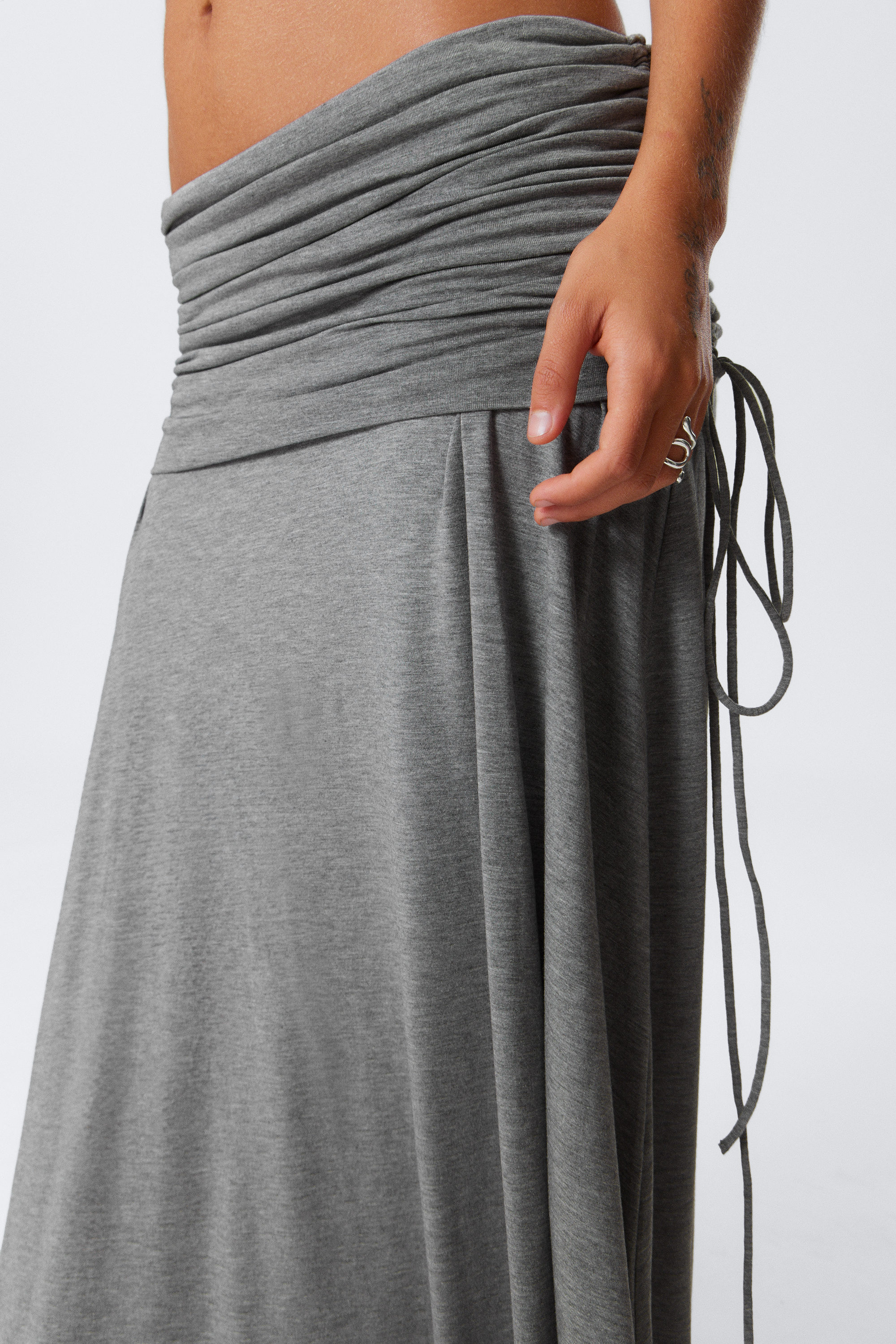 melt the ledy drape spiral skirt グレーM melt the ledy drape spiral skirt グレーM