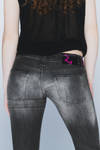 Swab Black - Sleezie Low Waist Skinny Straight Jeans - 4