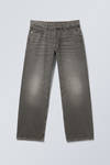 Mine Grey - Dark Grey - Sphere Low Rise Loose Straight Leg Jeans - 0