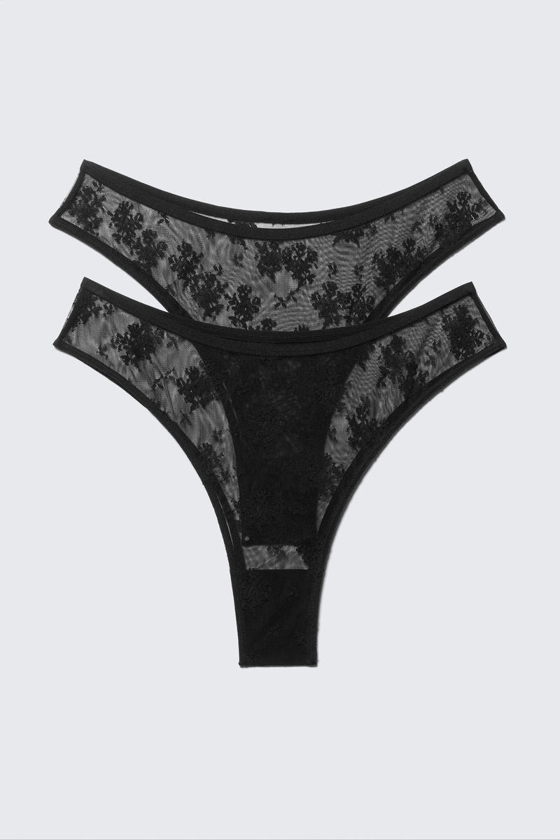 Weekday 2-pack Lace Brazilian Briefs