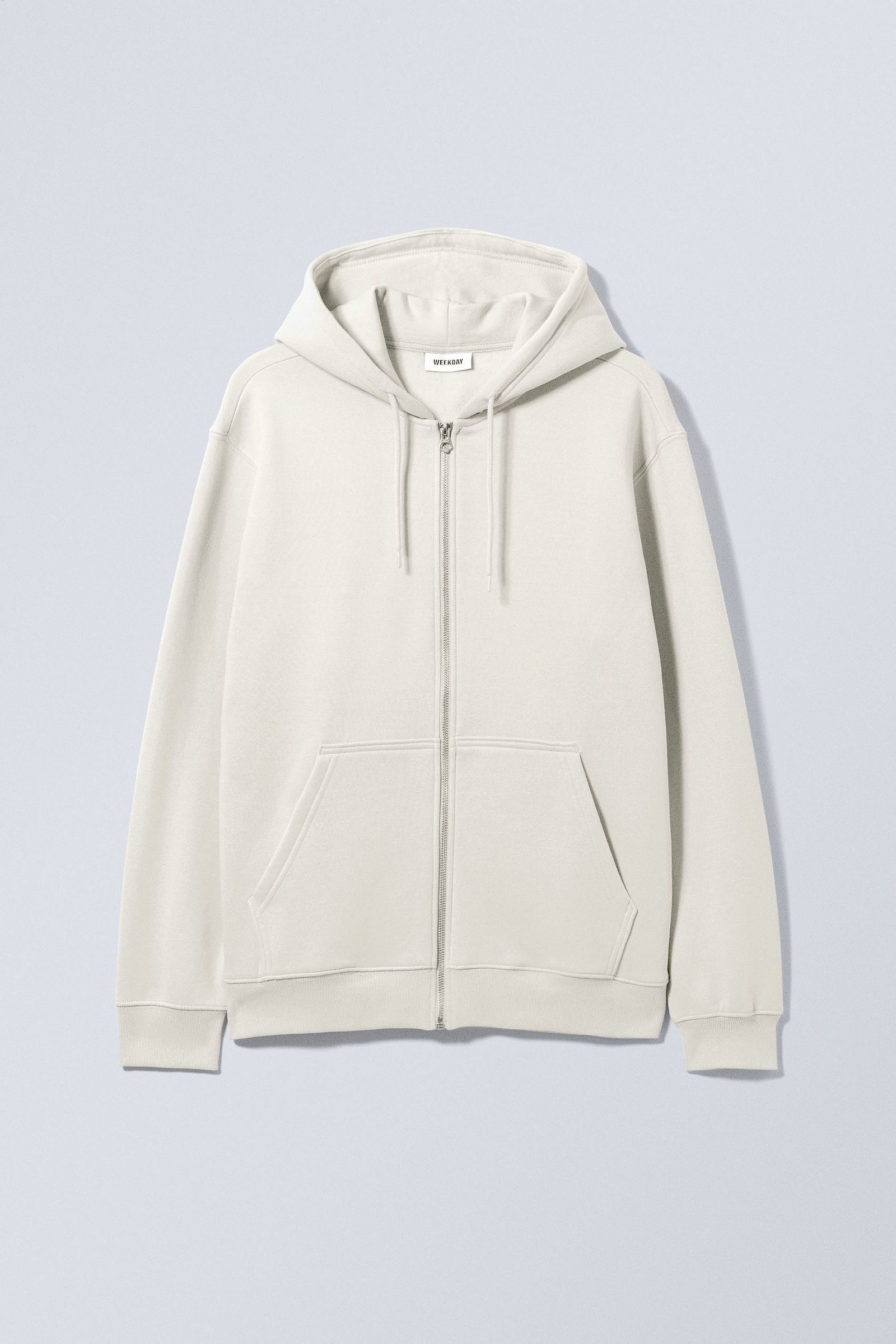 standard midweight zip hoodie - Light Grey | Weekday DK