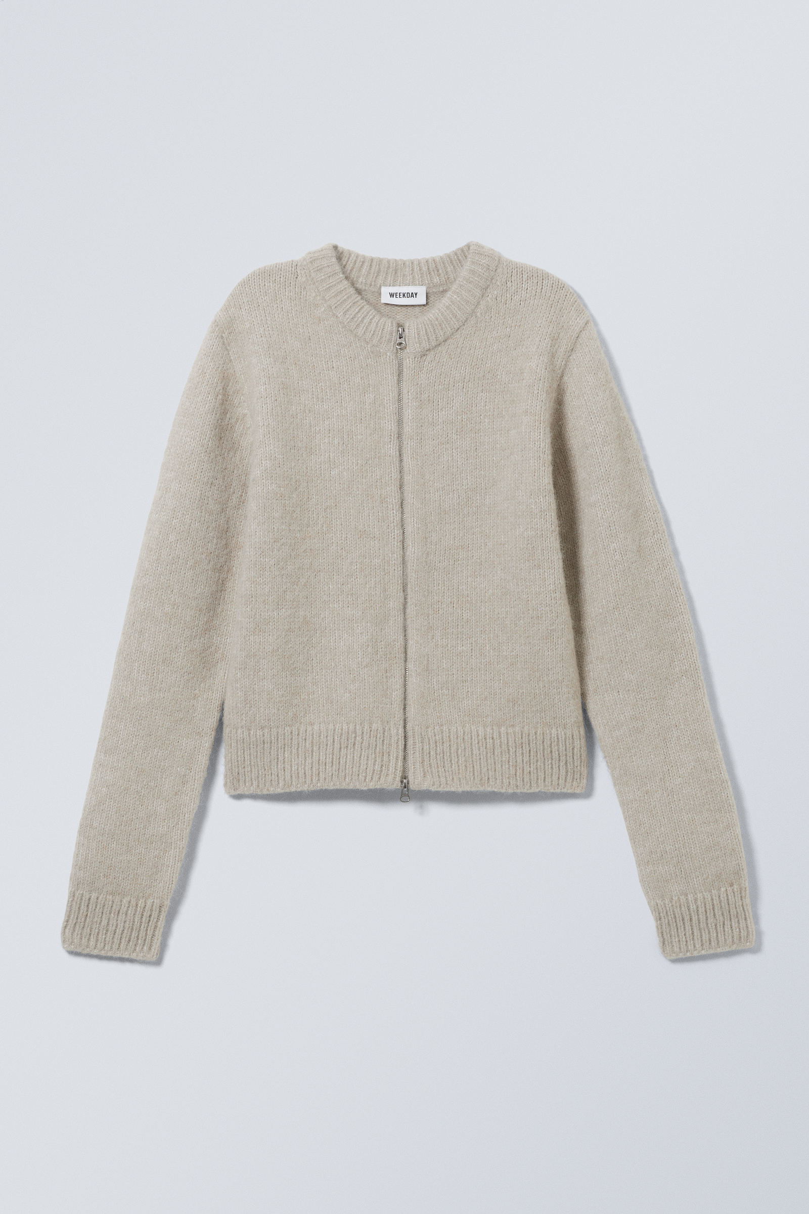 Knitted zip cardigan hotsell