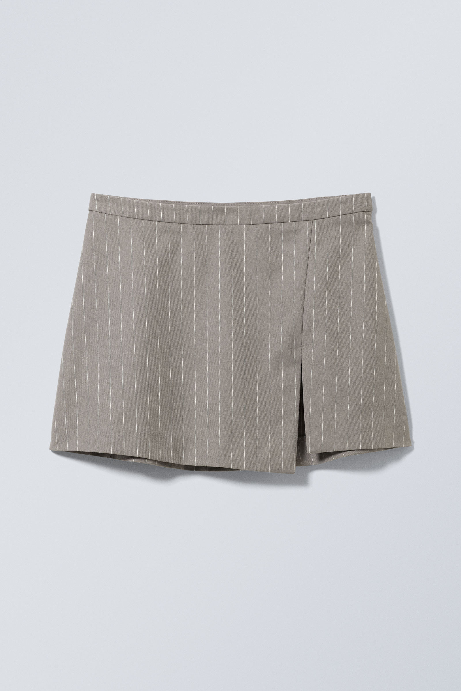 #787675 - Mel Pinstripe Mini Skirt - 1