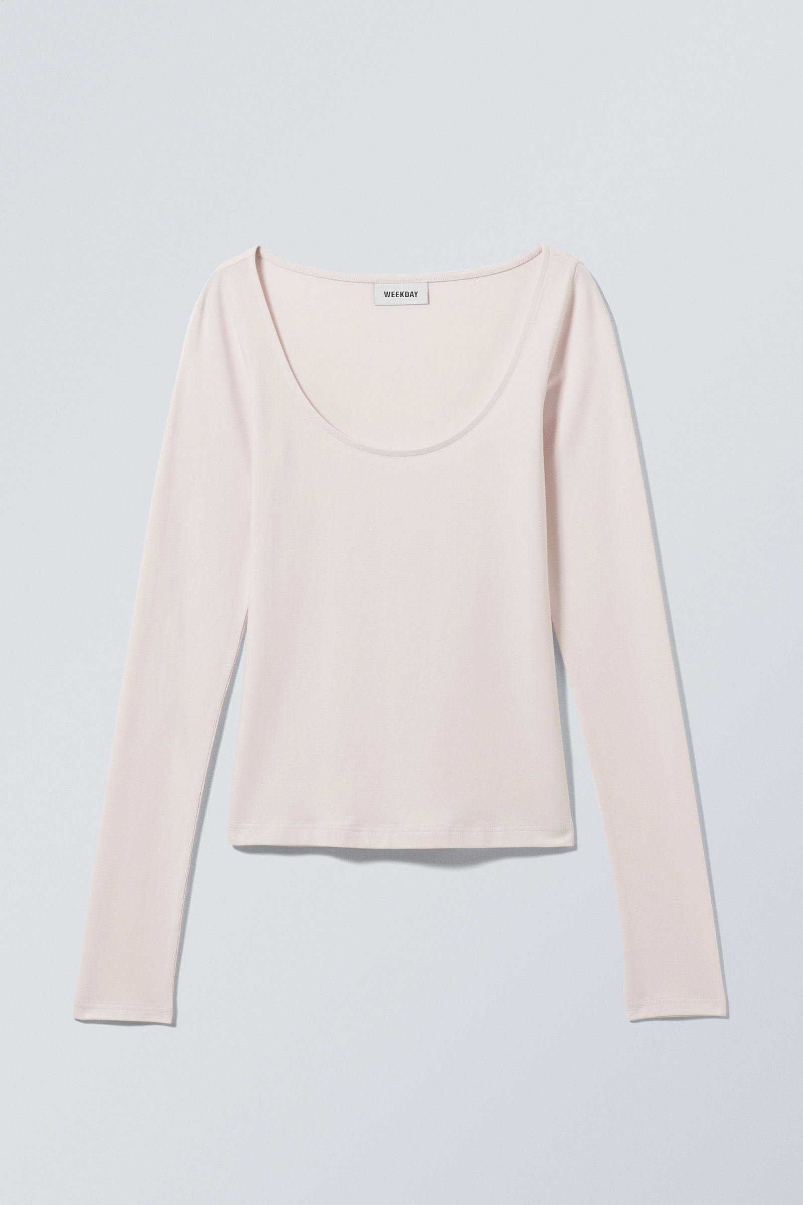 Dusty Pink - Scooped Fitted Long Sleeve - 1