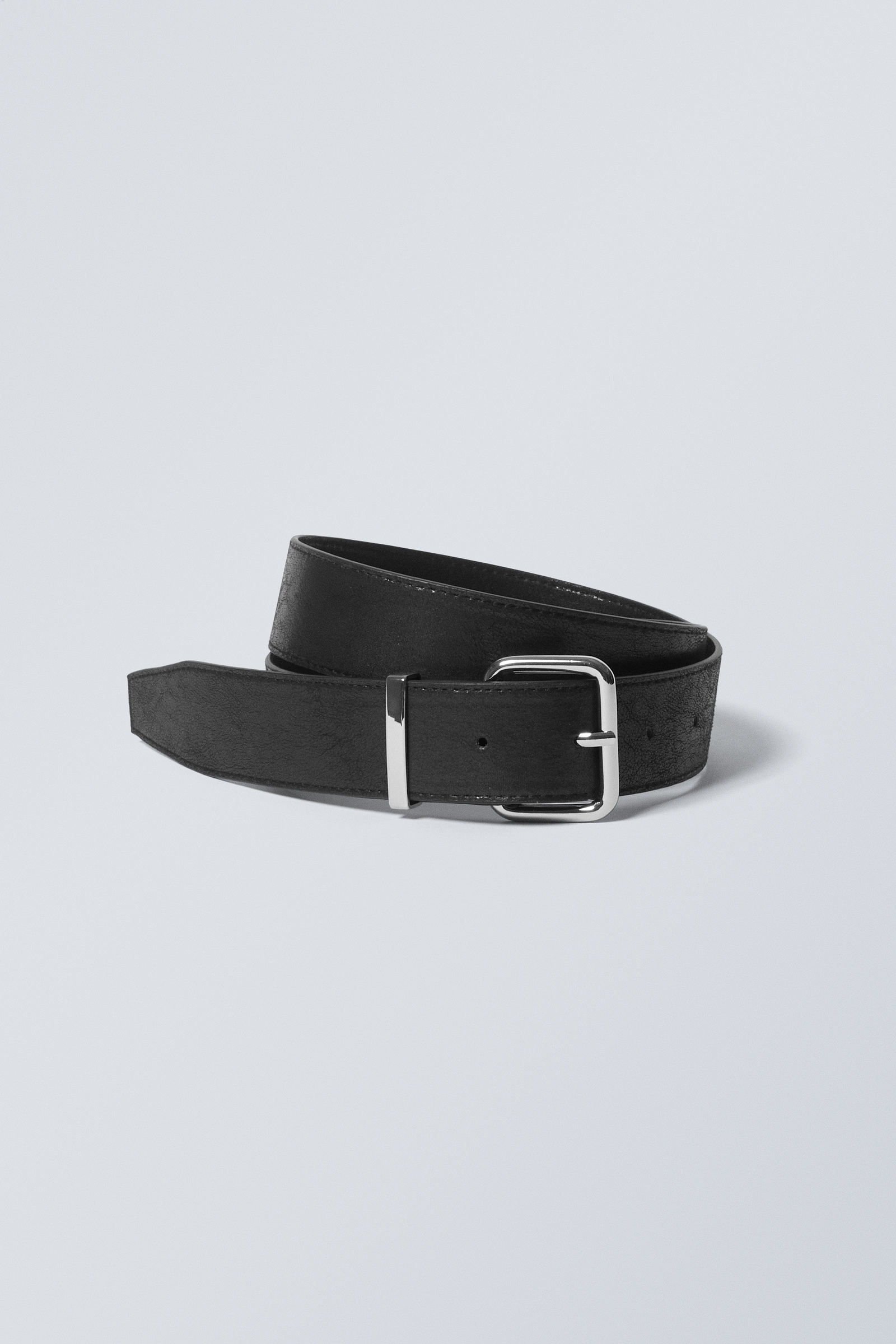 #272628 - Faux Leather Buckle Belt