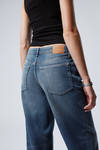 Mine Blue - Medium Blue - Ample Low Rise Loose Wide Leg Jeans - 6