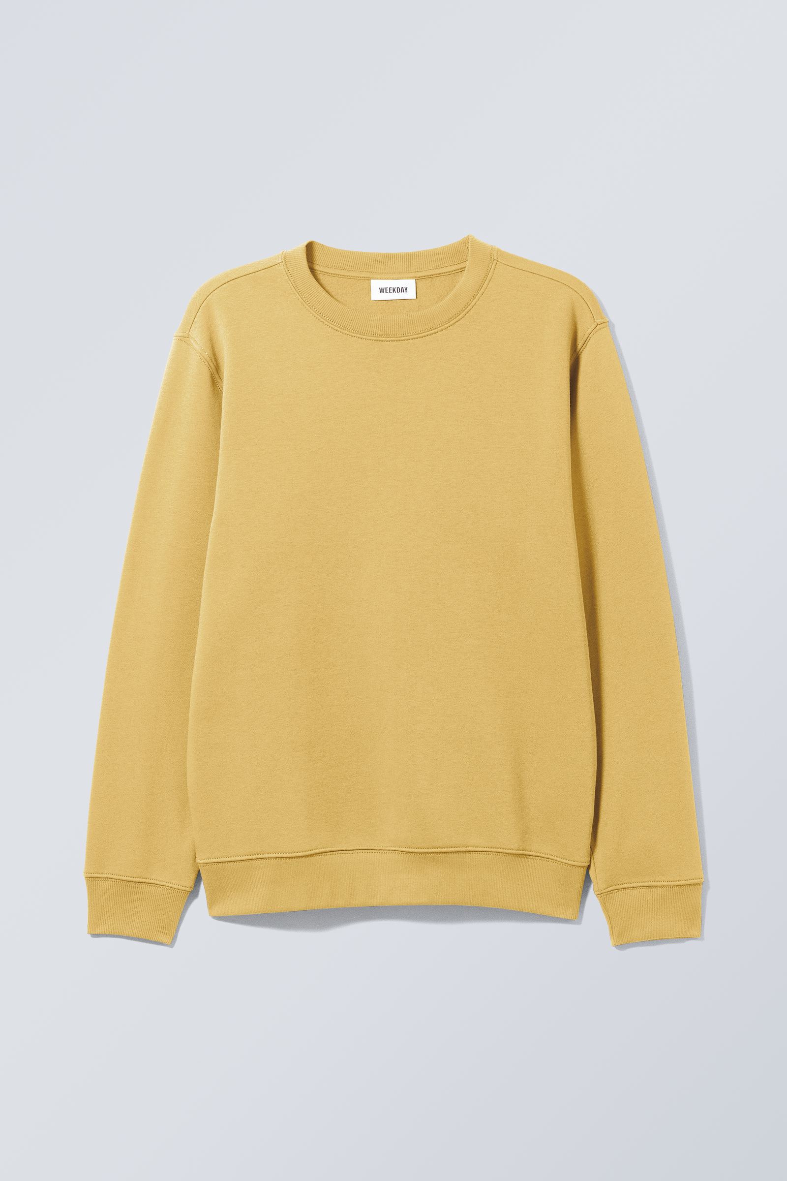 standard midweight sweatshirt Yellow Weekday DK