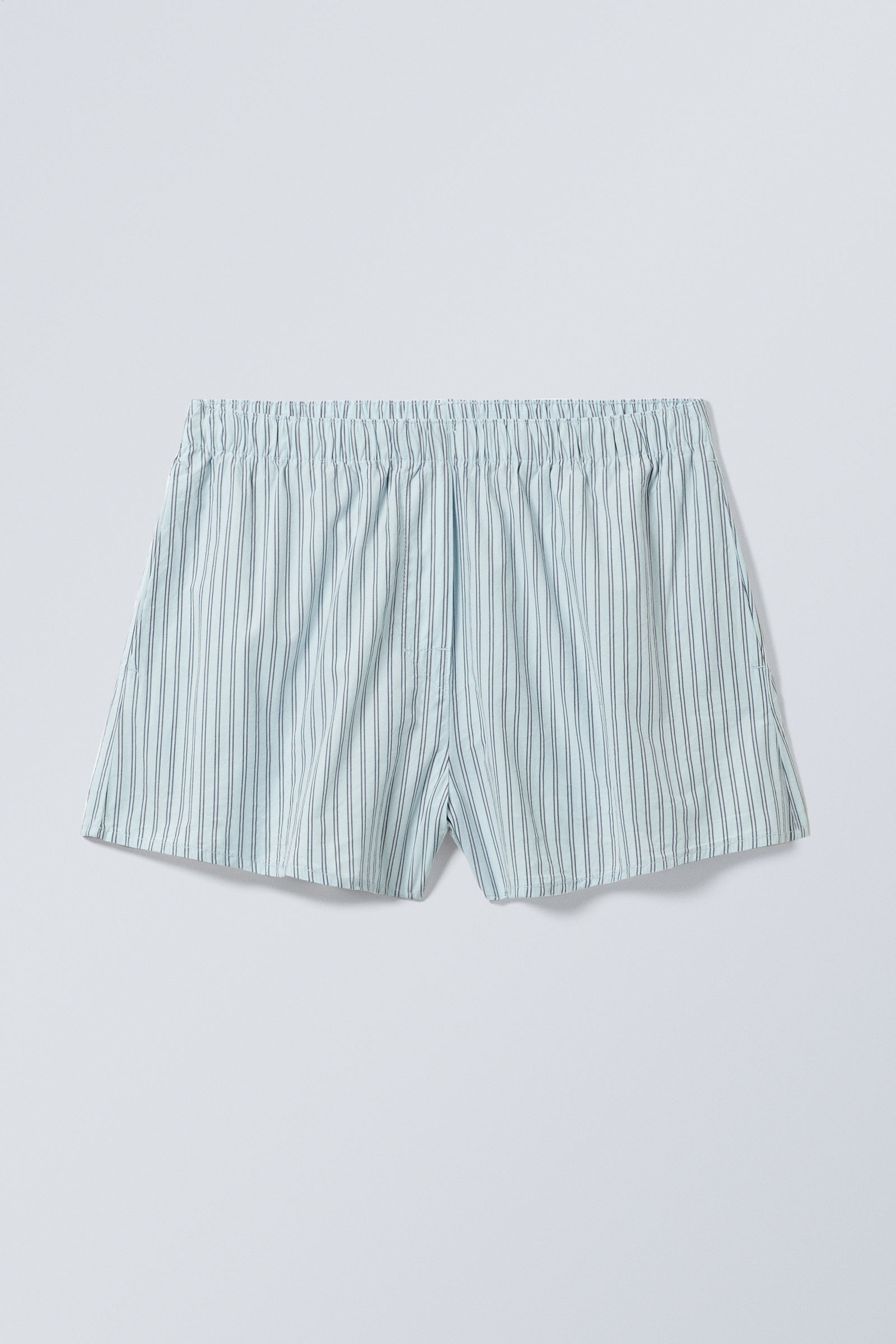 Blue Stripe - Relaxed Boxer Cotton Shorts - 0