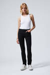 Black Rinse - Black - Spare Mid Rise Skinny Leg Jeans - 4